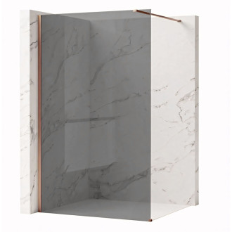 REA Sprchová zástena Flexi Grey / Brush Copper 120 KPL-K99382