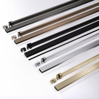 REA Sprchová zástena Flexi Grey / Brush Copper 130 KPL-K99381