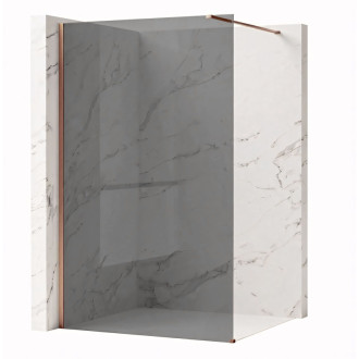 REA Sprchová zástena Flexi Grey / Brush Copper 130 KPL-K99381