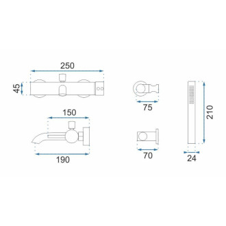 REA Kúpeľňová batéria LUNGO Copper REA-B7987