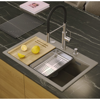 REA Granitový drez MARC 110 WORKSTATION Beige ZLE-09046