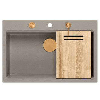 REA Granitový drez MARC 110 WORKSTATION Beige ZLE-09046