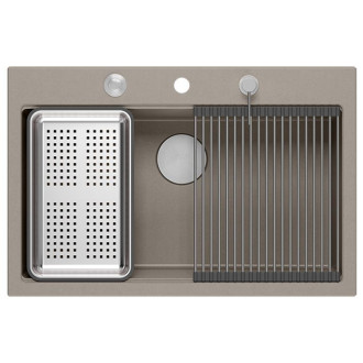 REA Granitový drez MARC 110 WORKSTATION Beige ZLE-09046