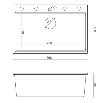 REA Granitový drez MARC 110 WORKSTATION White ZLE-09062