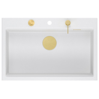 REA Granitový drez MARC 110 WORKSTATION White ZLE-09062