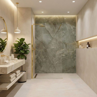 REA Sprchová zástena Flexi Transparent / Gold 90 KPL-K99566