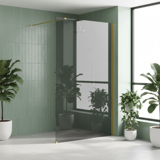 REA Sprchová zástena Flexi Grey / Gold 90 KPL-K99785