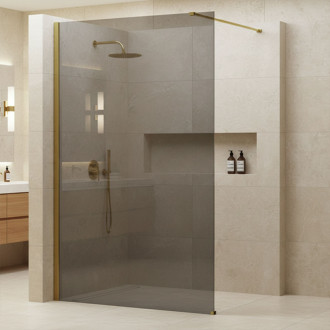 REA Sprchová zástena Flexi Grey / Gold 80 KPL-K99786