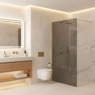 REA Sprchová zástena Flexi Grey / Gold 80 KPL-K99786