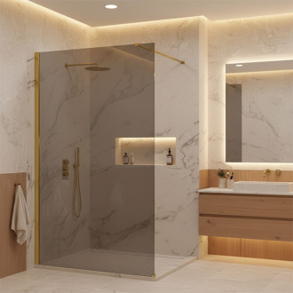 REA Sprchová zástena Flexi Grey / Gold 110 KPL-K99783
