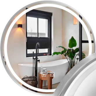 REA Zrkadlo LED 50cm MMJ BRUSH SILVER HOM-06549