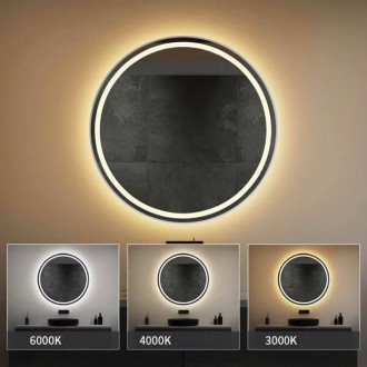 REA Zrkadlo LED 50cm MMJ BRUSH SILVER HOM-06549