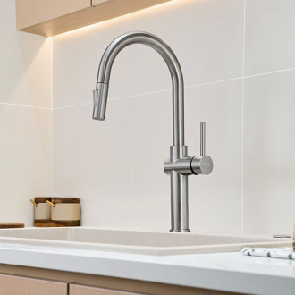 REA Kuchynská batéria Fresh High BRUSH NICKEL REA-B6330