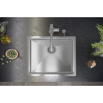 REA Oceľový drez ANTHONY 60 BRUSH NICKEL ZLE-09017