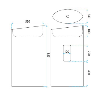 REA Voľne stojace umývadlo Merlo REA-U0616