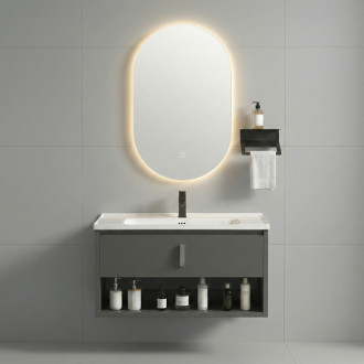 REA Sada kúpeľňového nábytku s umývadlom Toledo 80cm Grey REA-M0025