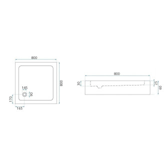 REA Sprchovací kút City 80x80 Copper Brush REA-K6982