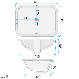 REA Zápustné umývadlo Anabel 46 REA-U0624