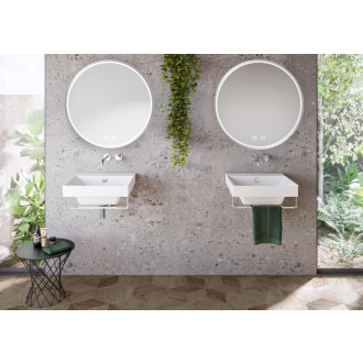 REA Zrkadlo LED 90cm MMJ BRUSH SILVER HOM-06550