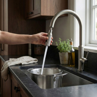 REA Kuchynská batéria Master Brush Nickel REA-B7205