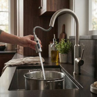 REA Kuchynská batéria Master Brush Nickel REA-B7205