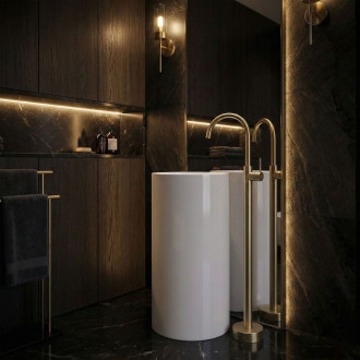 REA Voľne stojaca batéria LUNGO Brush Gold REA-B4304