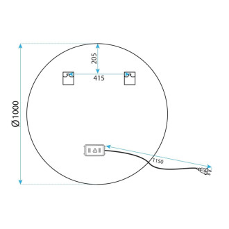 REA Zrkadlo LED 100cm MMJ BRUSH GOLD HOM-05548