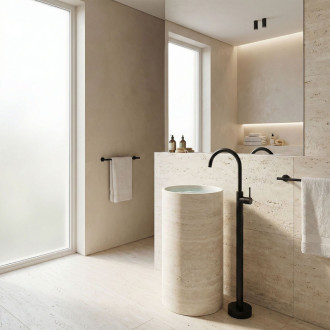 REA Voľne stojaca batéria LUNGO Black REA-B4302