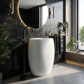 REA Voľne stojaca batéria LUNGO Black REA-B4302