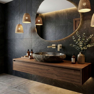 REA Podomietková vaňová batéria Arlo Brush Gold REA-B5611