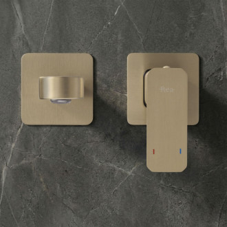 REA Podomietková vaňová batéria Arlo Brush Gold REA-B5611