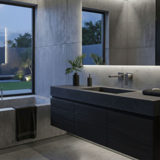 REA Podomietková vaňová batéria Arlo Brush Nickel REA-B5610