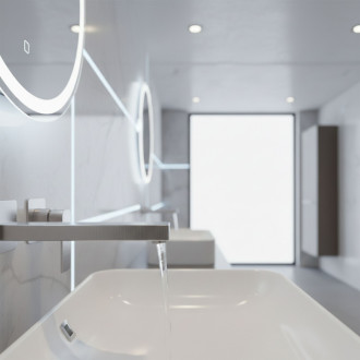 REA Podomietková vaňová batéria Arlo Brush Nickel REA-B5610