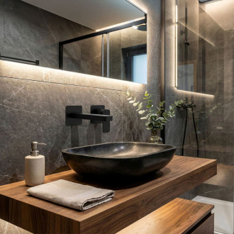 REA Podomietková vaňová batéria Arlo Black REA-B5609