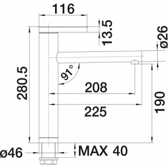 Blanco LINEE 517594 Batéria chróm
