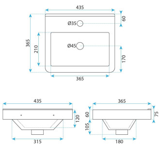 REA Sada kúpeľňového nábytku s umývadlom Molly 40cm Beige REA-M0032