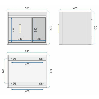 REA Sada kúpeľňového nábytku s umývadlom Paris 60cm Beige REA-M0099