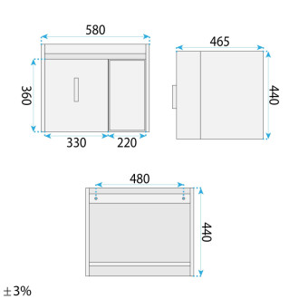 REA Sada kúpeľňového nábytku s umývadlom Paris 60cm Beige REA-M0099
