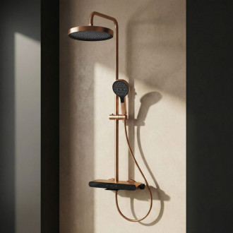 REA Sprchový set Farel Brush Copper REA-P0357