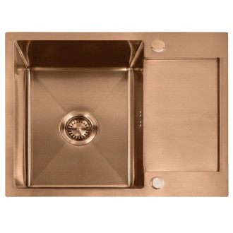 REA Oceľový drez Paul BRUSH COPPER ZLE-06017