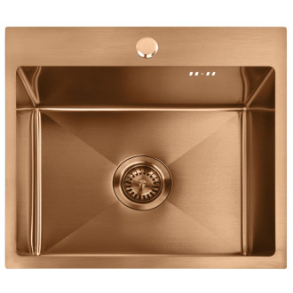 REA Oceľový drez Leo 50 BRUSH COPPER ZLE-06015