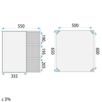 REA Sada kúpeľňového nábytku s umývadlom Tula 60cm Grey REA-M0036