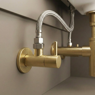 REA "Rohový ventil 1/2"" x 3/8"" Brush Gold" REA-12005