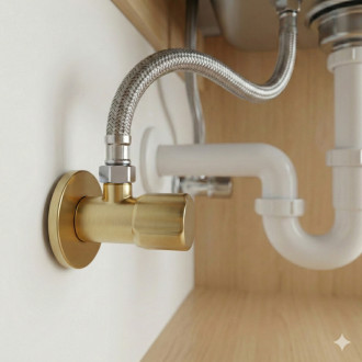 REA "Rohový ventil 02 1/2"" x 3/8"" Brush Gold" REA-12006