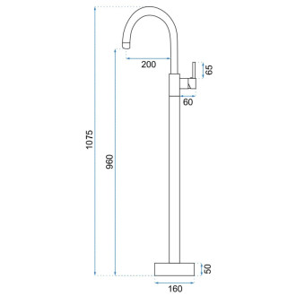 REA Voľne stojace batérie LUNGO Chrome REA-B4306
