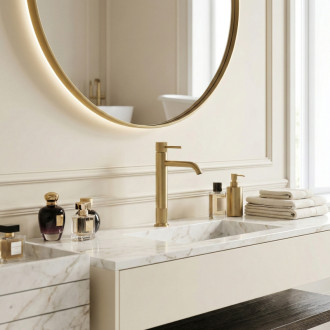 REA Kúpeľňová batéria Lungo Stripe Brush Gold REA-B8051