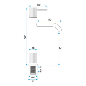 REA Kúpeľňová batéria Lungo Stripe Brush Gold REA-B8051