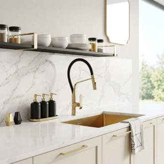 REA Kuchynská batéria CASTOR - gold brush REA-B4321