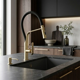 REA Kuchynská batéria CASTOR - gold brush REA-B4321