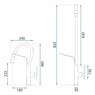 REA Kuchynská batéria CASTOR - gold brush REA-B4321